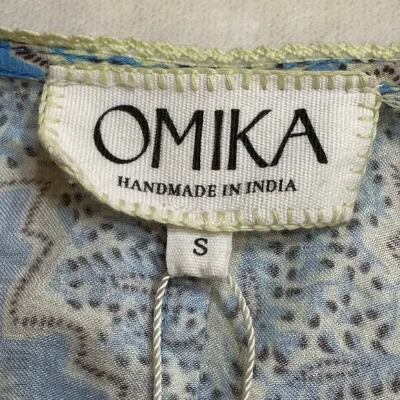 NEW Omika Margot Mini Dress sz S Boho V Neck Open Back mini dress